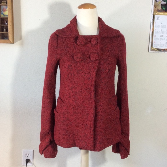 GIFTED 🎁 Doki Geki Nordstrom Red Bow Coat - Picture 8 of 8